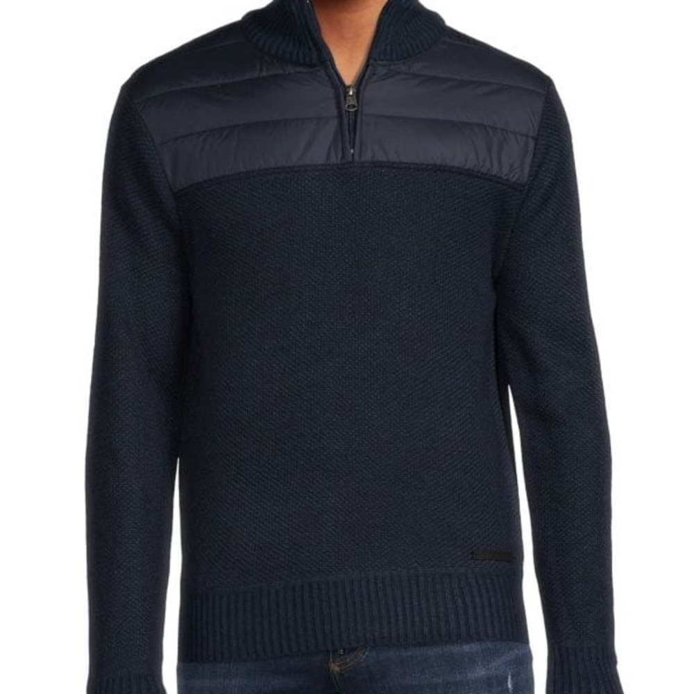 Buffalo David Bitton navy Walk sweater size medium new with tags